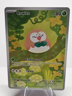 Pokemon TCG Rowlet 090/088 Illustration Rare Perfect Order NM - Image 1