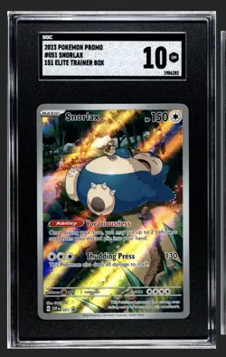 2023 POKEMON EN-SV BLACK STAR PROMO 151 ELITE TRAINER BOX SNORLAX SGC 10 GM - Image 1
