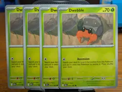Pokemon TCG Destined Rivals Dwebble 011/182 x4 Playset - Image 1