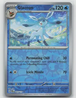 Glaceon 025/131 Holo Rare Prismatic Evolutions Pokemon Reverse Holo Near Mint - Image 1