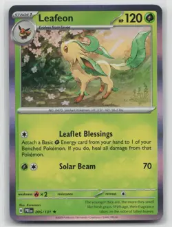 Leafeon 005/131 Holo Rare Prismatic Evolutions Pokemon Holo Near Mint - Image 1