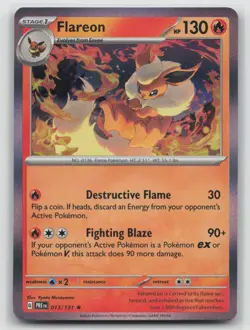 Flareon 013/131 Holo Rare Prismatic Evolutions Pokemon Holo Near Mint - Image 1