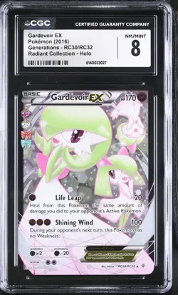 CGC 8 GARDEVOIR EX RC30/RC32 RADIANT COLLECTION HOLO GENERATIONS POKEMON POP 8 - Image 1