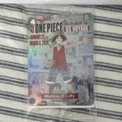 Bandai One Piece CCG Monkey D. Luffy College Basketball Promo Holo P-1000 - Image 1