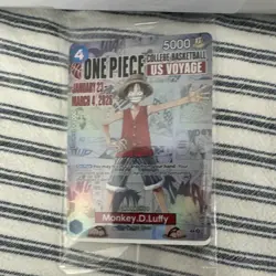 Bandai One Piece CCG Monkey D. Luffy College Basketball Promo Holo P-1000 - Image 2