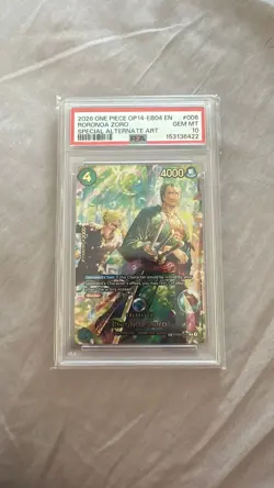 Roronoa Zoro - PRB02-006 - ‘Bubble Zoro’ - SP - PSA 10 - One Piece TCG English - Image 1