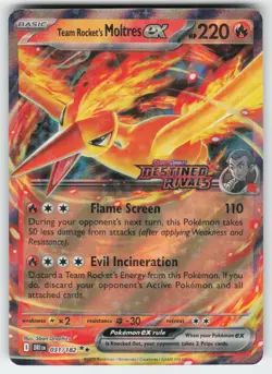 Team Rocket's Moltres ex 031/182 Holo Miscellaneous Cards & Products Pokemon NM - Image 1