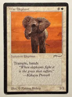 War Elephant MTG Arabian Nights 1993 Magic NM/LP - Image 1
