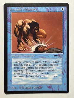 Unstable Mutation MTG Arabian Nights 1993 Magic NM - Image 1