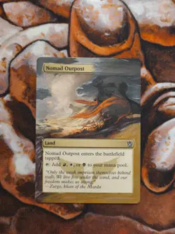 Magic the Gathering Nomad Outpost Hand Painted Unique Custom MTG Altered Art - Image 1
