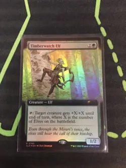 MTG Magic The Gathering Timberwatch Elf Foil Secret Lair Green Commander - Image 1