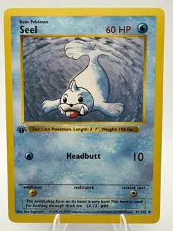Pokemon Seel 1st Edition Base Set (041/102) Shadowless WOTC 1999 - Image 1