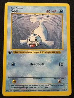 Pokemon Seel 1st Edition Base Set (041/102) Shadowless WOTC 1999 - Image 3