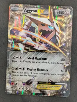 Pokemon TCG Aggron EX Ultra Rare 93/160 XY Primal Clash Holo 180HP Metal - Image 1