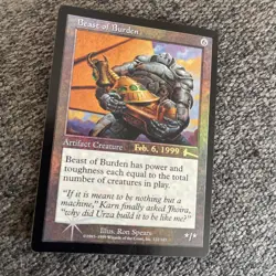 MTG Magic the Gathering Beast of Burden Promo Card 1999 (foil) - Image 1