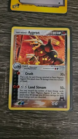 Pokemon TCG Team Magma's Aggron Team Magma vs Team Aqua (2004) Holo Foil Card MP - Image 1