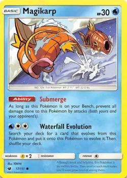 Magikarp 17/111 SM - Crimson Invasion NM Pokemon TCG - Image 1