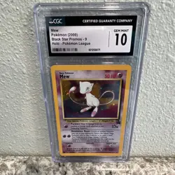 Wizards of the Coast Pokemon Mew Black Star Promo #9 Holo CGC 10 Pokemon League - Image 4