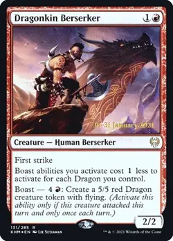Dragonkin Berserker - Foil Prerelease Promo KHM NM MTG - Image 1