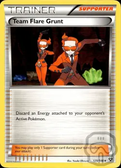 Team Flare Grunt 129/146 UC XY Pokemon NM/M - Image 3