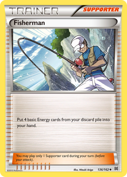 Fisherman 136/162 UC BREAKthrough Pokemon NM/M - Image 1