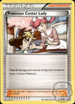 Pokemon Center Lady 93/106 UC Flashfire Pokemon NM/M - Image 3