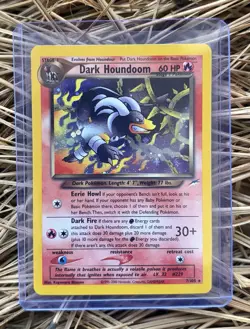 Pokemon Dark Houndoom Neo Destiny 7/105 Holo Rare SWIRL - Image 1