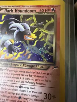 Pokemon Dark Houndoom Neo Destiny 7/105 Holo Rare SWIRL - Image 3