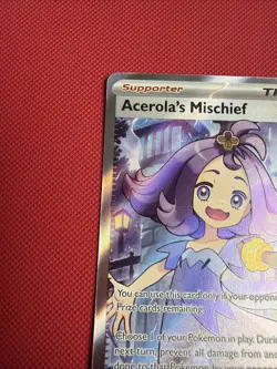 Acerolas Mischief 165/132 Mega Evolutions Full Art Trainer Pokemon TCG Mint - Image 3