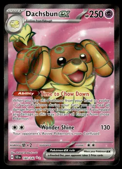 Dachsbun ex #160 - Ultra Rare - Pokemon Stellar Crown - NM - Image 1