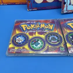 Lot of Vintage Pokemon Battling Coin Game 9 Coins+3 Coin Holder Hasbro 1999 DESC - Image 2