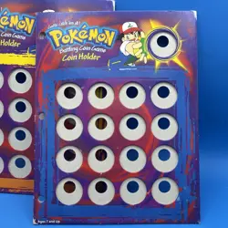 Lot of Vintage Pokemon Battling Coin Game 9 Coins+3 Coin Holder Hasbro 1999 DESC - Image 5