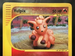 2002 Pokemon Expedition Base Set 136/165 Vulpix Reverse Holo (DMG) - Image 2