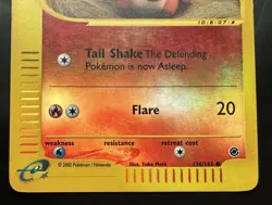 2002 Pokemon Expedition Base Set 136/165 Vulpix Reverse Holo (DMG) - Image 3