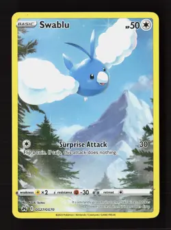 Swablu GG27/GG70 Holo Crown Zenith Galarian Gallery Pokemon NM - Image 1