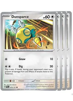 4x Dunsparce 079/131 Pokemon TCG Playset SV: Prismatic Evolutions NM - Image 1