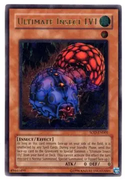 Heavily Played, English Yu Gi Oh Ultimate Insect LV1 - SOD-EN005 - Ultimate Rare - Image 1
