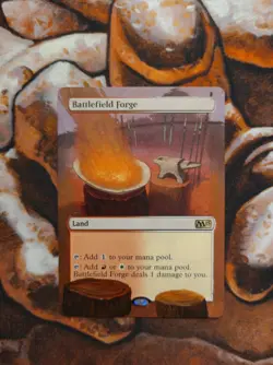 Magic the Gathering Battlefield Forge #4 Hand Painted Unique Custom MTG Alter - Image 1
