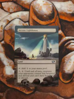 Magic the Gathering Arcane Lighthouse #2 Hand Painted Unique Custom MTG Alter - Image 1