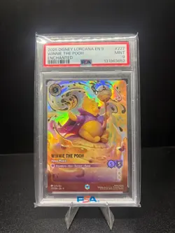 2025 DISNEY LORCANA EN 9-FABLED ENCHANTED WINNIE THE POOH HUNNY WIZARD PSA 9 - Image 1