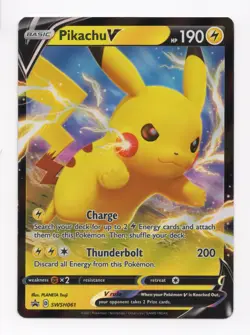 Pikachu V SWSH061 Full Art Promo - 2021 Pokemon Shining Fates NM - Image 3