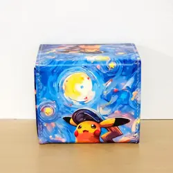Pikachu Starry Night Deck Box - PU Leather - TCG/CCG Storage - Pokemon - Image 2