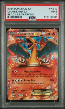 Pokemon 2014 XY Black Star Promo XY17 Holo Charizard EX PSA 9 - Image 1