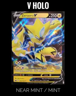 Zeraora V 053/159 Crown Zenith Ultra Rare Full Art Holo Pokemon TCG NM - Image 1