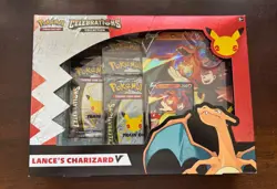Pokemon TCG Celebrations Lance's Charizard V Collection Factory Sealed Box - Image 1