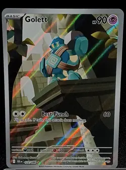 2025 POKEMON GOLETT ILLUSTRATION RARE 122/86 BLACK BOLT PROMO - Image 1