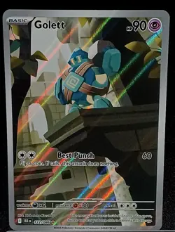 2025 POKEMON GOLETT ILLUSTRATION RARE 122/86 BLACK BOLT PROMO - Image 3