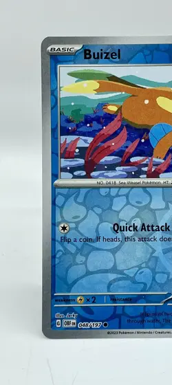 Buizel 048/197 Sv03: Obsidian Flames Pokemon TCG Reverse Holo Mint Unplayed - Image 3