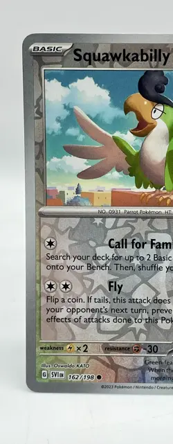 Squawkabilly 162/198 Scarlet & Violet Pokemon TCG Reverse Holo Mint Unplayed - Image 3