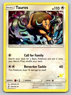 Tauros (#14 Pikachu Stamped) 164/236 Promo Battle Academy Pokemon Near Mint - Image 1